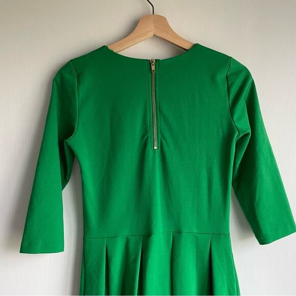 Lindex Holly & Whyte green above elbow length sleeve fit and flare back zip XS - Picture 8 of 9